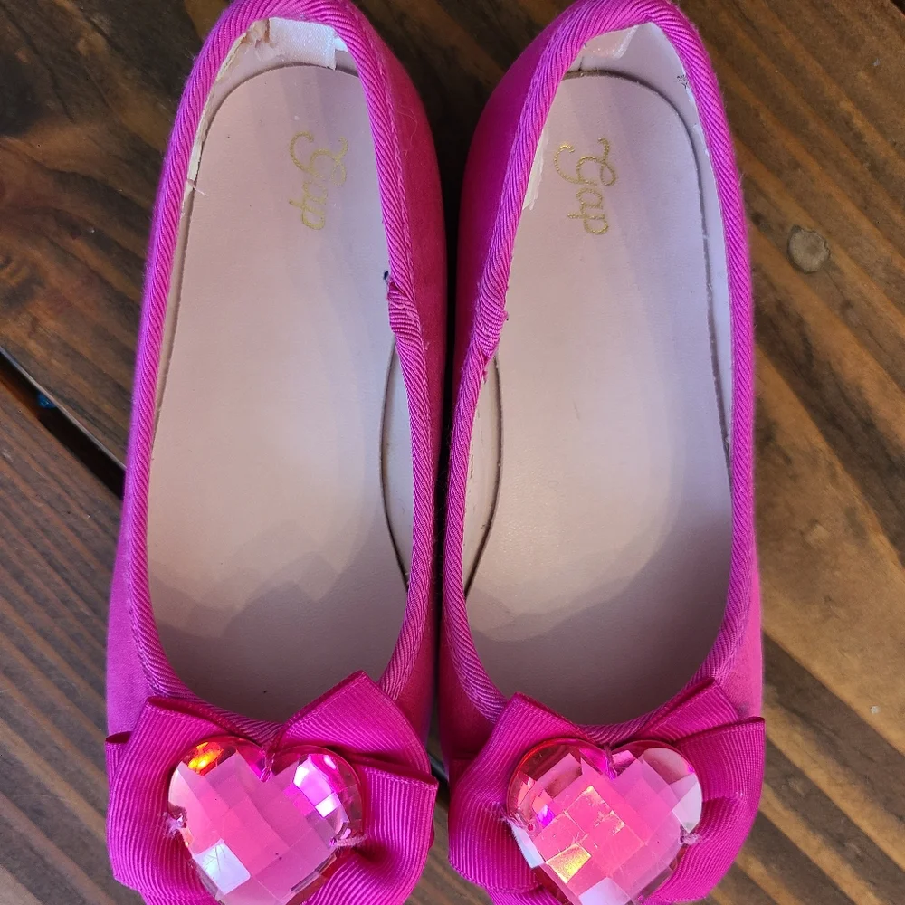 Gap Fuschia Gem Heart Slip-Ons - Toddler 9